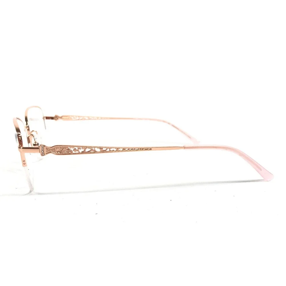 Tres Jolie Eyeglasses Frames 200 770 Rose Gold Cat Eye Half Rim 55-18-140